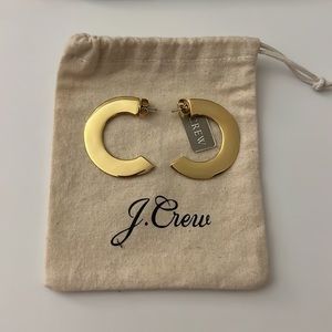 J.Crew Gold Flat Hoop Earrings